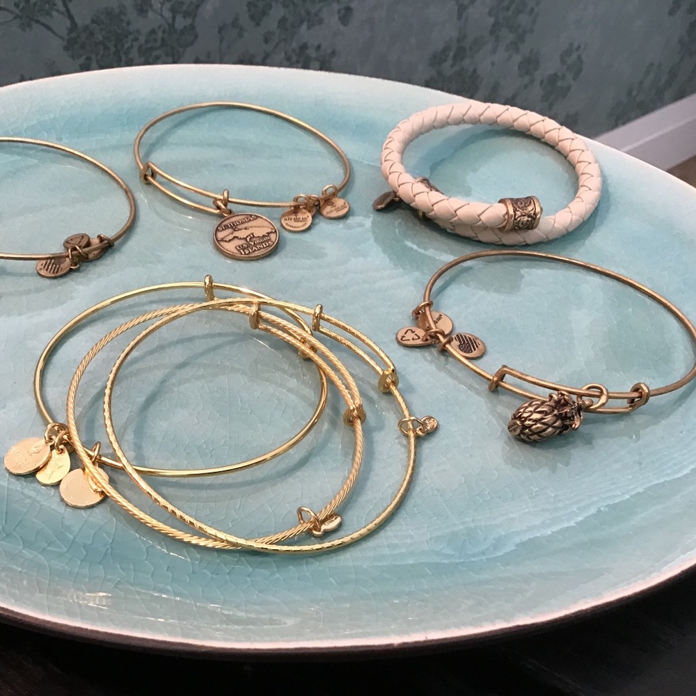 Alex and Ani lot of 5 Bracelets